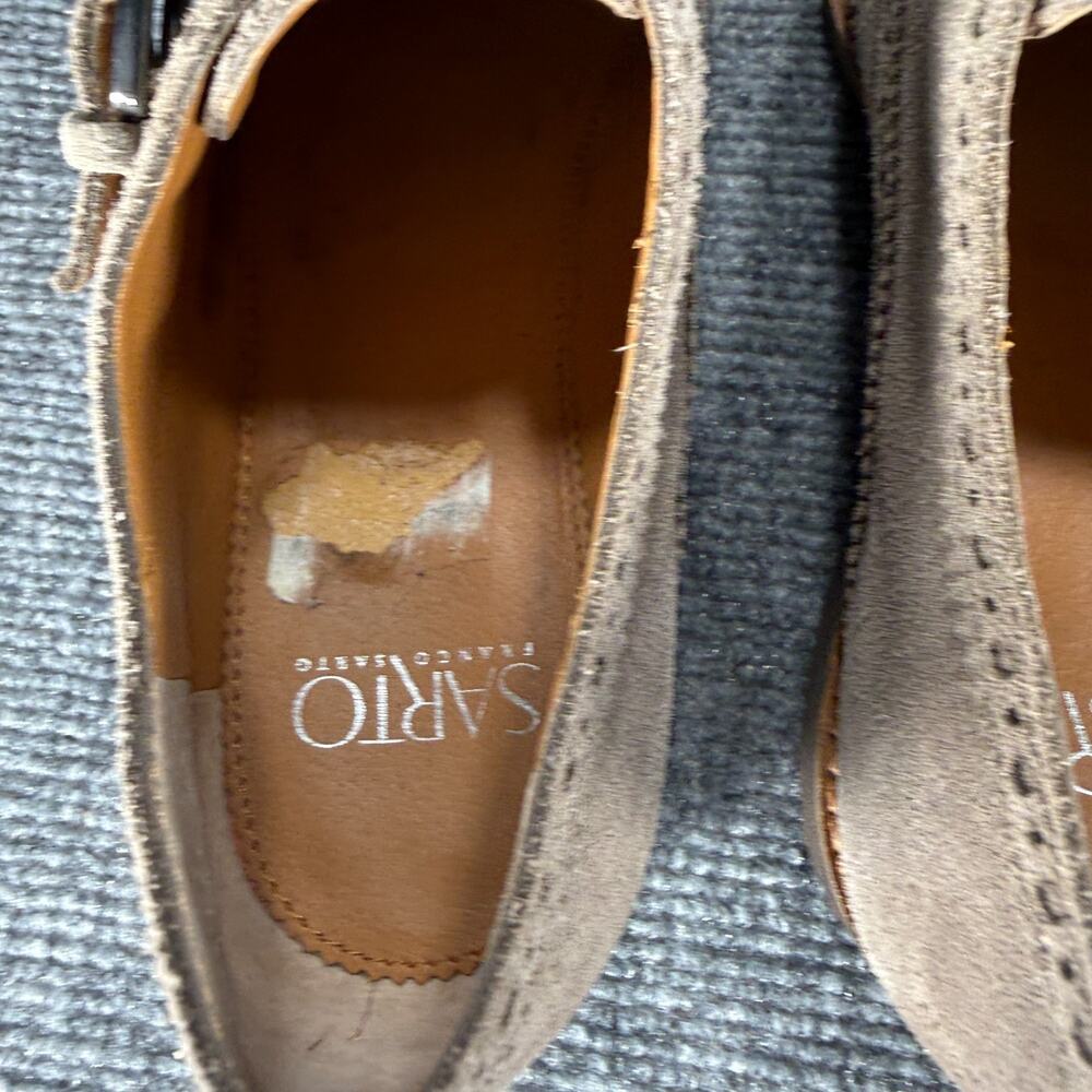 Sarto by Franco Sarto Womens Isa Monk Strap Oxford Shoes Size 7.5 Brown Suede - Picture 10 of 14